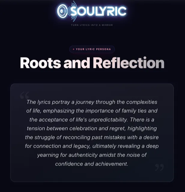 Soulyric - Analysis
